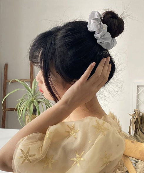 シュシュ レディース ヘアゴム 星柄 ヘアアレンジ 髪留め 髪飾り まとめ髪 お団子 簡単 オルチャン おしゃれ カジュアル 大人っぽい 可愛い 99MDSP-001